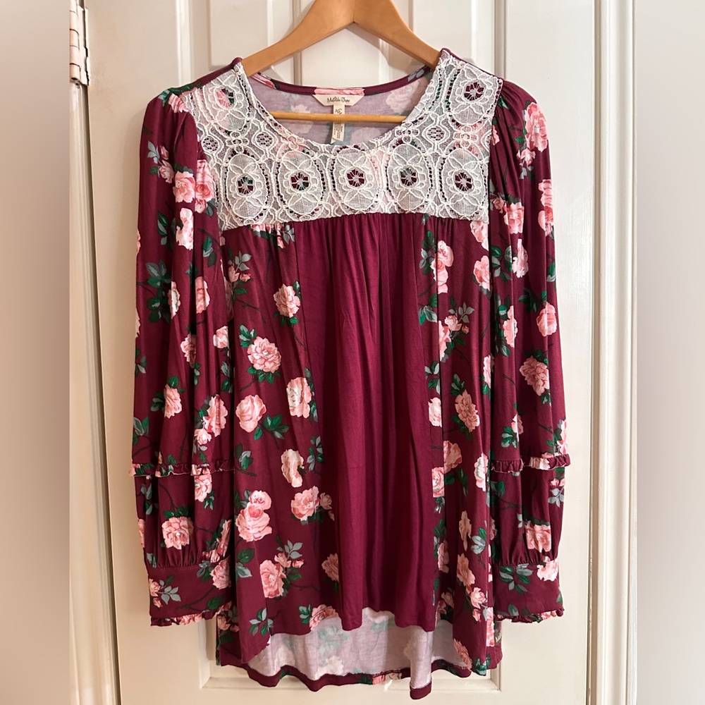 Matilda Jane - Floral Tunic Length Knit Top